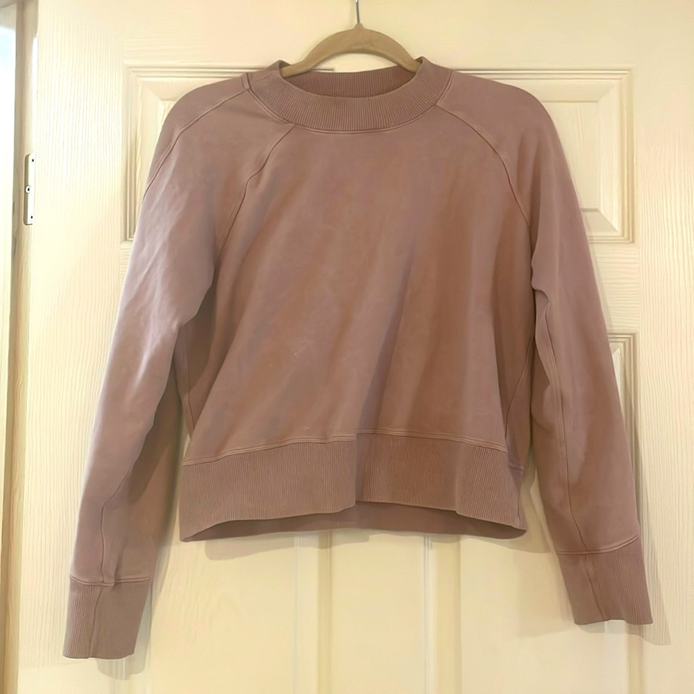 Lululemon light pink crop sweater